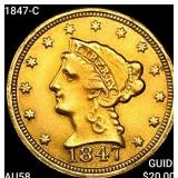 1847-C $2.50 Gold Quarter Eagle CHOICE AU
