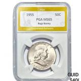 1955 Franklin Half Dollar PGA MS65 Bugs Bunny