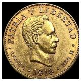 1916 Cuba Gold 2 Pesos UNCIRCULATED