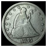 1875-S Silver Twenty Cent Piece NEARLY UNCIRCULATE