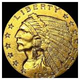 1909 Indian Head Gold $2.50 Quarter Eagle UNCIRCUL