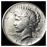 1921 Silver Peace Dollar NEARLY UNCIRCULATED