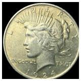 1924 Peace Silver Dollar CHOICE BU