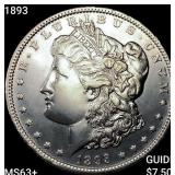 1893 Morgan Silver Dollar CHOICE BU+