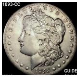 1893-CC Morgan Silver Dollar NEARLY UNCIRCULATED