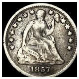 1857 Silver Half Dime LIGHTLY CIRCULATED
