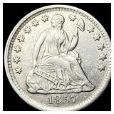 1857 Silver Seated Liberty Half Dime  UNCIRCULATE