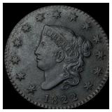 1822 Coronet Head Large Cent LIGHTLY  CIRCULATED
