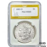 1883-O Morgan Silver Dollar PGA MS65