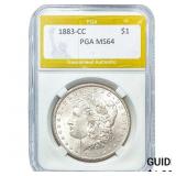 1883-CC Morgan Silver Dollar PGA MS64
