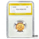 1939 Wheat Cent PGA MS66 RD
