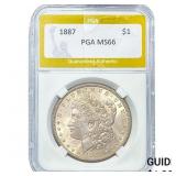 1887 Morgan Silver Dollar PGA MS66