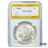 1886 Morgan Silver Dollar PGA MS66