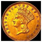 1857 Gold $1 Indian Head Type 3 UNCIRCULATED