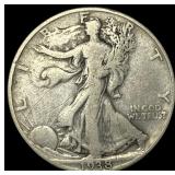 1938-D Silver Walking Liberty Half Dollar NEARLY U