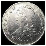 1808/7 Capped Bust Silver Half Dollar LIGHTLY CIRC