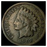 1908-S BN Indian Head Cent NEARLY UNCIRCULATED