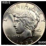 1935-S Silver Peace Dollar GEM BU
