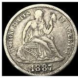 1887 Seated Liberty Dime CLOSELY UNCIRCULATED