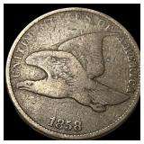 1858 Copper-Nickel Flying Eagle Cent LIGHTLY CIRCU