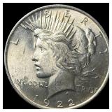 1922 Silver Peace Dollar CHOICE BU