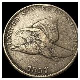 1857 Flying Eagle Cent NEARLY UNCIRCULATED