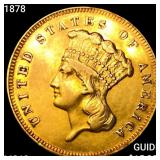 1878 $3 Gold Piece UNCIRCULATED