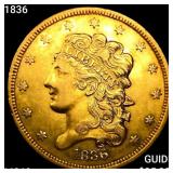 1836 $5 Gold Half Eagle CHOICE BU