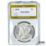 1878 Morgan Silver Dollar PGA MS63