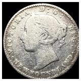 1888 Newfoundland Silver 10 Cents NEARLY UNCIRCULA