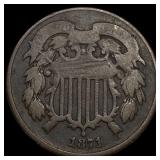 1871 Two-Cent Piece NEARLY UNCIRCULATED