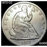 1872-CC Seated Liberty Half Dollar CHOICE AU