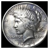 1921 Silver Peace Dollar NEARLY UNCIRCULATED