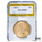 1900-S $20 Gold Double Eagle PGA MS66+