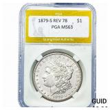 1879-S Morgan Silver Dollar PGA MS63 REV 78