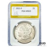 1921-S Morgan Silver Dollar PGA MS63