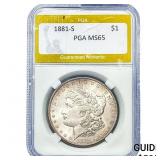 1881-S Morgan Silver Dollar PGA MS65