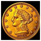 1856 Liberty Head Gold Quarter Eagle $2.50 UNCIRCU