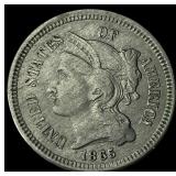 1865 Nickel Three-Cent Piece UNCIRCULATED