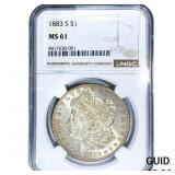 1883-S Morgan Silver Dollar NGC MS61