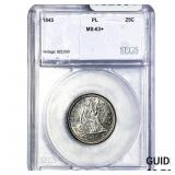 1845 Seated Liberty Quarter SEGS MS63+