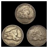 [3]1857-1858 Flying Eagle Cents LIGHTLY CIRCULATED