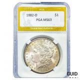1882-O Morgan Silver Dollar PGA MS63