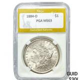 1884-O Morgan Silver Dollar PGA MS63