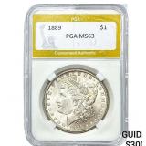 1889 Morgan Silver Dollar PGA MS63