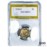 1938-D Buffalo Nickel PGA MS67+