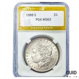 1888-S Morgan Silver Dollar PGA MS63