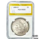 1884-O Morgan Silver Dollar PGA MS65