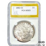 1882-CC Morgan Silver Dollar PGA MS65