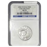 2006-W Platnium Eagle $50 NGC MS70